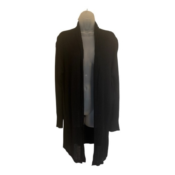 NWT Grace Elements Black/Black Open Front Cardigan Sweater XLARGE #I - Picture 2 of 7